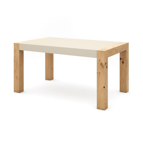 Table contemporaine - 03 - MUEBLES MESEGUE, S.A. - en bois laqué / avec piètement en bois / rectangulaire