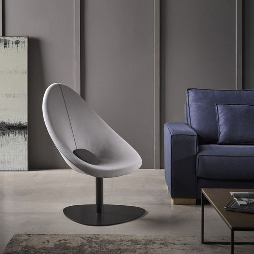 Fauteuil contemporain - DELTA - FRAJUMAR- BELTA - en tissu / gris / bleu