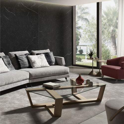 Table basse contemporaine - AGOL - FRAJUMAR- BELTA - en verre / avec piètement en chêne / rectangulaire