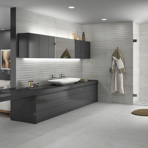 Carrelage en grès cérame - KRONOS  - SALONI CERAMICA - poli / à relief / d'intérieur