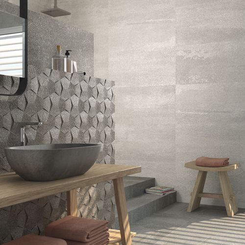 Carrelage en grès cérame - MOON  - SALONI CERAMICA - poli / à relief / 3D