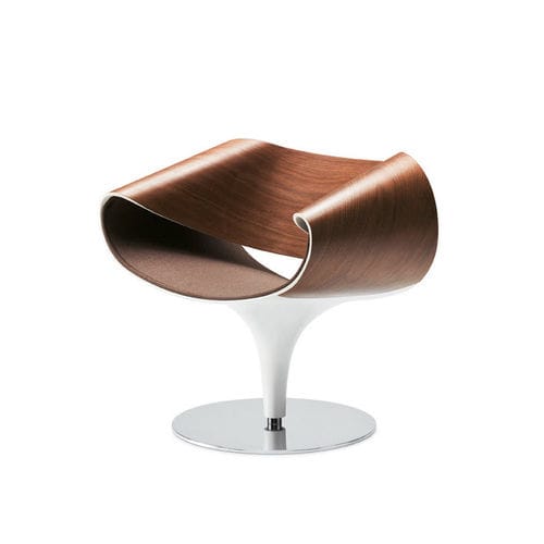 Fauteuil design original - PERILLO - Züco - en cuir / en acier / en bois