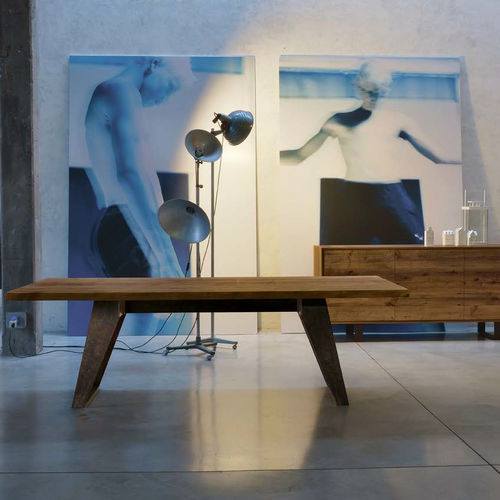 Table contemporaine - B-187 - Dale Italia - en bois massif / en aulne / rectangulaire