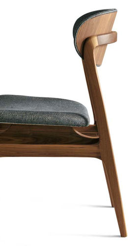 Chaise contemporaine - C-145 - Dale Italia - d'intérieur / en noyer / en tissu