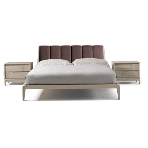 Lit double - P-611 - Dale Italia - contemporain / avec tête de lit tapissée / en tissu