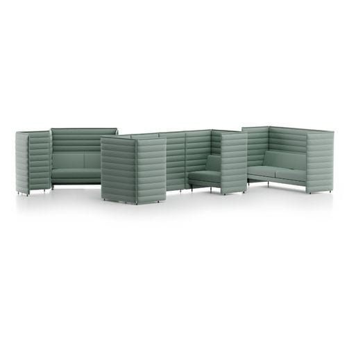 Canapé contemporain - ALCOVE PLUS - vitra USA - en polyester / en mousse de polyuréthane / de concentration