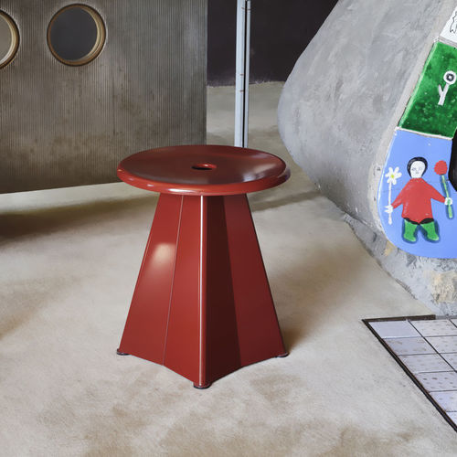 Tabouret contemporain - vitra USA - en métal / avec piètement en métal / piètement central
