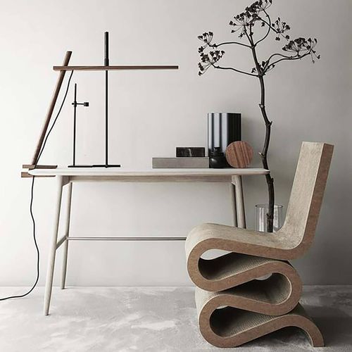 Chaise design original - WIGGLE SIDE  - vitra USA - d'intérieur / en carton / avec piètement en bois