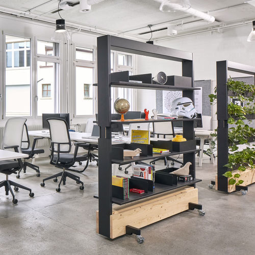 Séparateur d'espace en chêne - DANCING WALL  - vitra USA - en épicéa / pour bureau / d'intérieur
