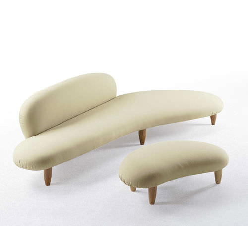 Banquette contemporaine - FREEFORM  - vitra USA - en tissu / avec piètement en bois / en bois