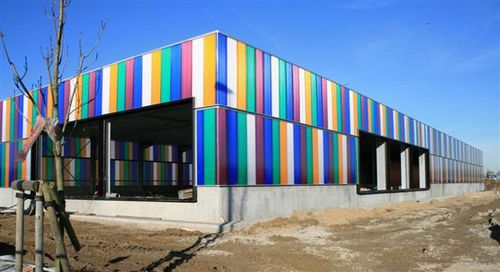 Bardage en panneaux - SYSTÈME EMBOÎTABLE - PSD-Plastiques - en polycarbonate / lisse / emboîtable