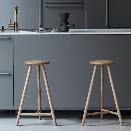 Tabouret de bar contemporain - LINEA PERCH - Nikari - en chêne