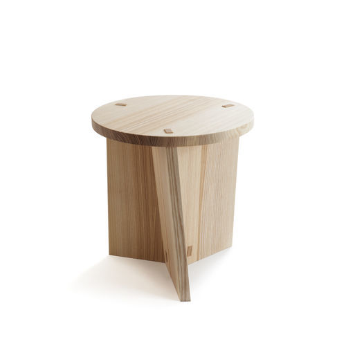 Tabouret contemporain - ARTE MARFA "TWIST" - Nikari - en frêne / noir