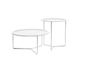 Table d'appoint contemporaine - BAILEY - David design - en bois laqué / ronde / résidentielle