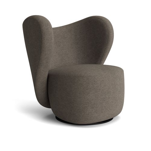 Fauteuil contemporain - BIG - NORR11 - en tissu / en contreplaqué / gris