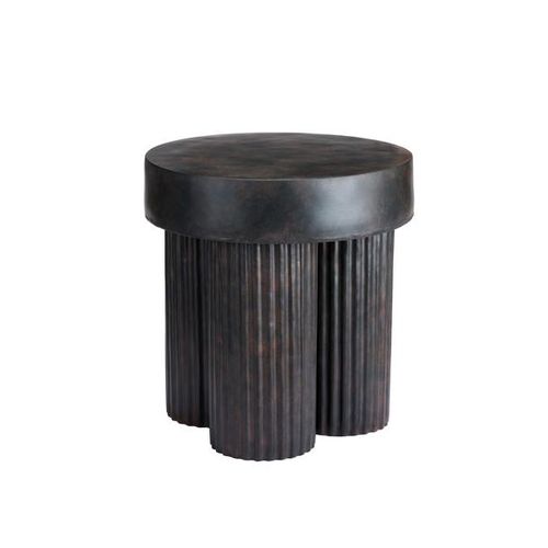 Table d'appoint contemporaine - GEAR - NORR11 - en béton fibré / avec piètement en béton fibré / ronde