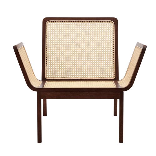 Fauteuil de style français - LE ROI - NORR11 - en rotin / en chêne / avec coussin amovible