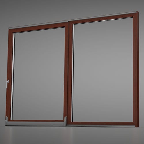 Baie vitrée oscillo-coulissante - DUOLINE PSK - drutex - en bois / en aluminium / à triple vitrage