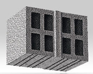 Bloc de maçonnerie creux - Normaplan - BISOTHERM - pour mur intérieur