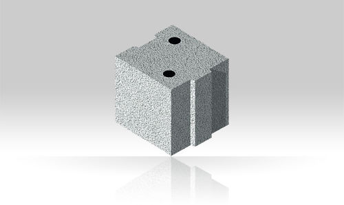 Bloc de béton plein - Normaplan - BISOTHERM - pour mur de refend / coupe-feu