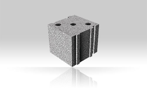 Bloc de béton léger - Bisophon - BISOTHERM - plein / pour mur de refend / coupe-feu