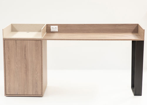 Bureau contemporain - 3-EN-1 : RÉF. 35000 - OVATION Paris - en placage de bois / en marbre / en Corian®