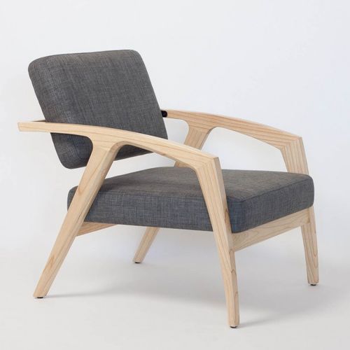 Fauteuil contemporain - DEBUSSY : RÉF. 26001 - OVATION Paris - en tissu / en bois / gris
