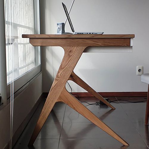 Bureau contemporain - LEHAR : RÉF. 25008 - OVATION Paris - en bois / avec rangement