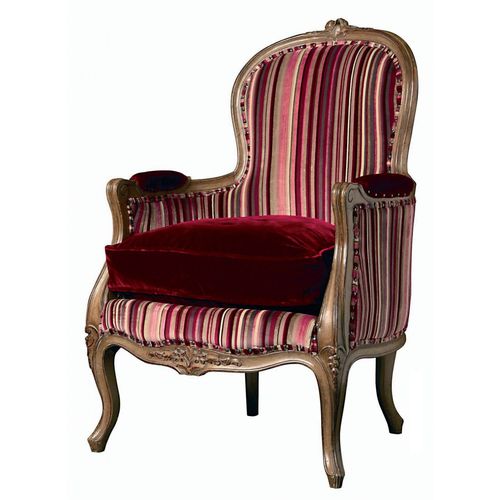 Fauteuil de style Louis XV - SABINE : RÉF. 17000 - OVATION Paris - en tissu / en bois / bergère