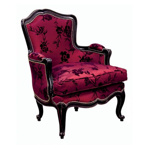 Fauteuil de style Louis XV - BÉATRICE : RÉF. 17001 - OVATION Paris - en tissu / en bois / bergère
