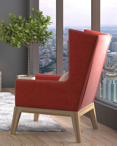 Fauteuil contemporain - 27000 Bergère Giordano - OVATION Paris - en tissu / à oreilles / professionnel