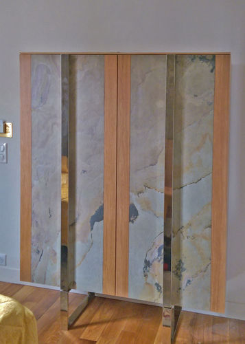 Armoire moderne - GERSHWIN: 20000 - OVATION Paris - en placage de bois / en acier peint / époxy