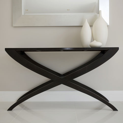 Console classique - ALMIRA : RÉF. 24300 - OVATION Paris - en hêtre / en placage de bois / avec piètement en hêtre