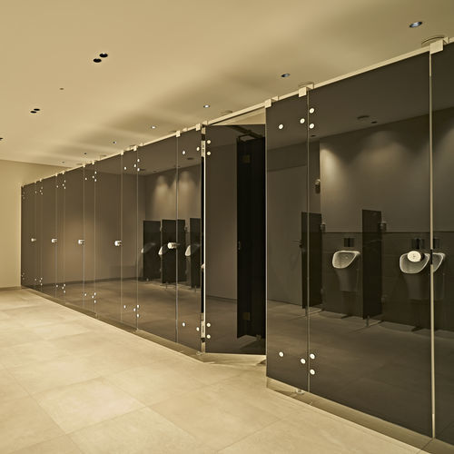 Cabine sanitaire en verre trempé - NOXX&reg; SMART - KEMMLIT-Bauelemente GmbH - pour WC / pour établissement public / résistante à l'humidité