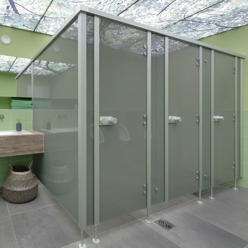 Cabine sanitaire en verre trempé - cronus GL - KEMMLIT-Bauelemente GmbH - pour WC / pour établissement public