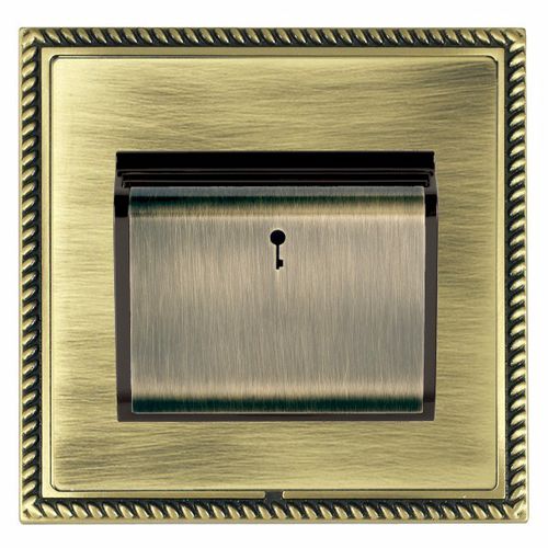 Interrupteur à carte - Linea-Georgian CFX - Hamilton Litestat - encastré / en laiton / classique