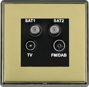 Prise TV - LINEA-RONDO CFX® - Hamilton Litestat - SAT / radio / quadruple