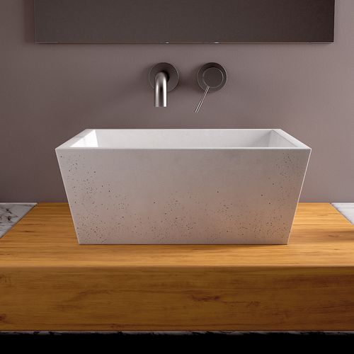 Vasque à poser - CONICIS 40 - Urbi et Orbi - en béton / rectangulaire / contemporaine