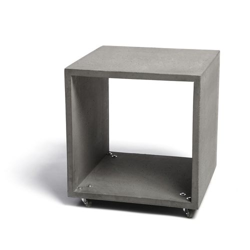 Table basse contemporaine - MENSA ROTA - Urbi et Orbi - en béton / rectangulaire / à roulettes