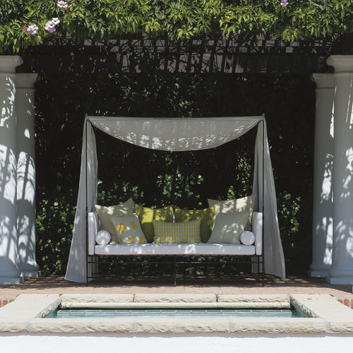 Méridienne classique - AMALFI  - JANUS et Cie - avec piètement en acier inoxydable / de jardin / à baldaquin