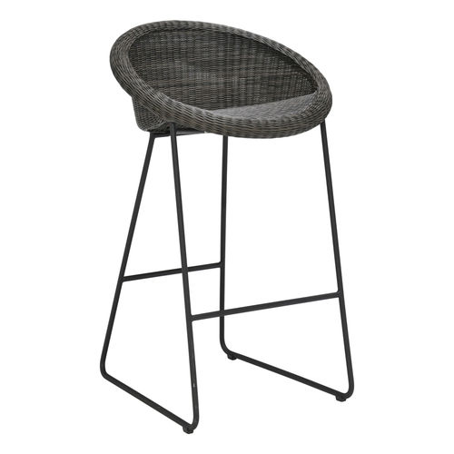 Tabouret de bar contemporain - GIGI II  - JANUS et Cie - avec piètement en aluminium / professionnel / de jardin