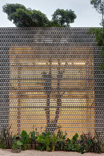 Mur-rideau en panneaux - SEABREEZE - ABIYA Mashrabiya - en métal / décoratif / perforé