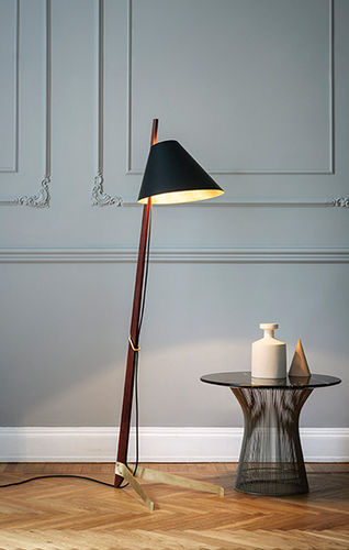 Lampe sur pied - BILLY BL ILSE CRAWFORD EDITION - Kalmar Werkstaetten - en métal / en bois de rose / contemporaine