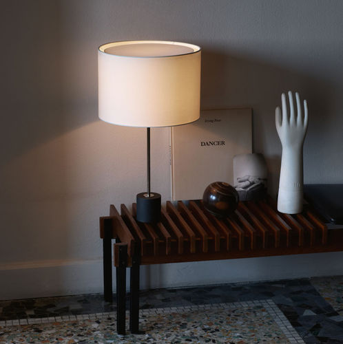 Lampe de table - KILO TL - Kalmar Werkstaetten - en acier / en tissu / contemporaine