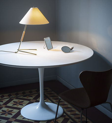 Lampe de table - HASE TL - Kalmar Werkstaetten - en métal / en soie / contemporaine