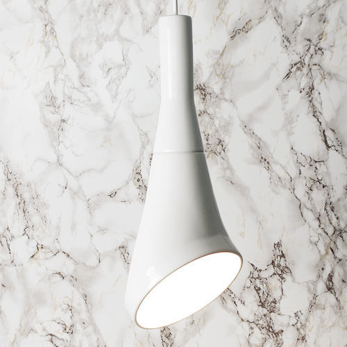 Suspension - WHITE NOISE_glossy white - neo - en céramique / design minimaliste / d'intérieur