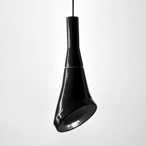 Suspension - WHITE NOISE_glossy black - neo - en céramique / design minimaliste / d'intérieur