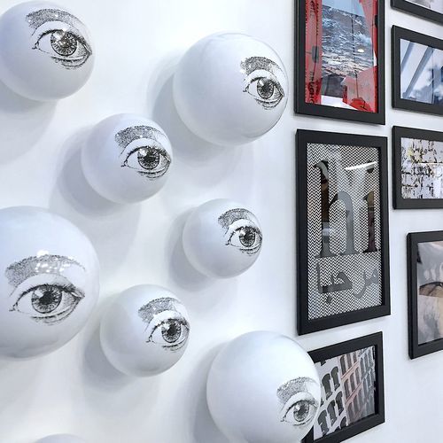 Sculpture en céramique - EYE_10 - neo - d'extérieur / fait main / murale