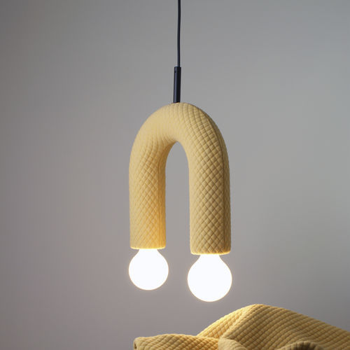 Suspension - DUO_mosaic 2_0422 - neo - en tissu / en céramique / design minimaliste