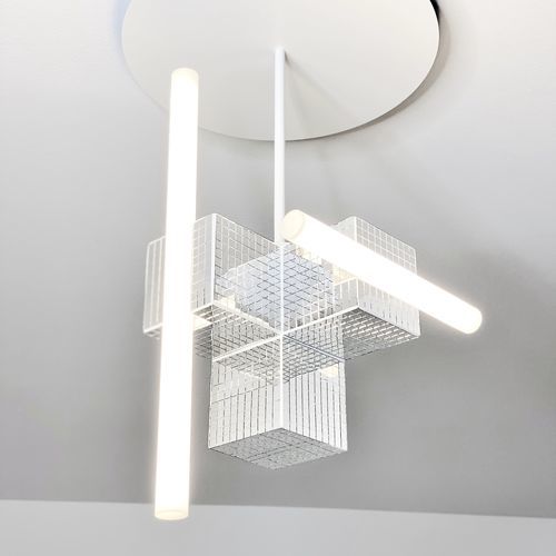 Plafonnier contemporain - DAZZLE - neo - en verre / en céramique / à LED